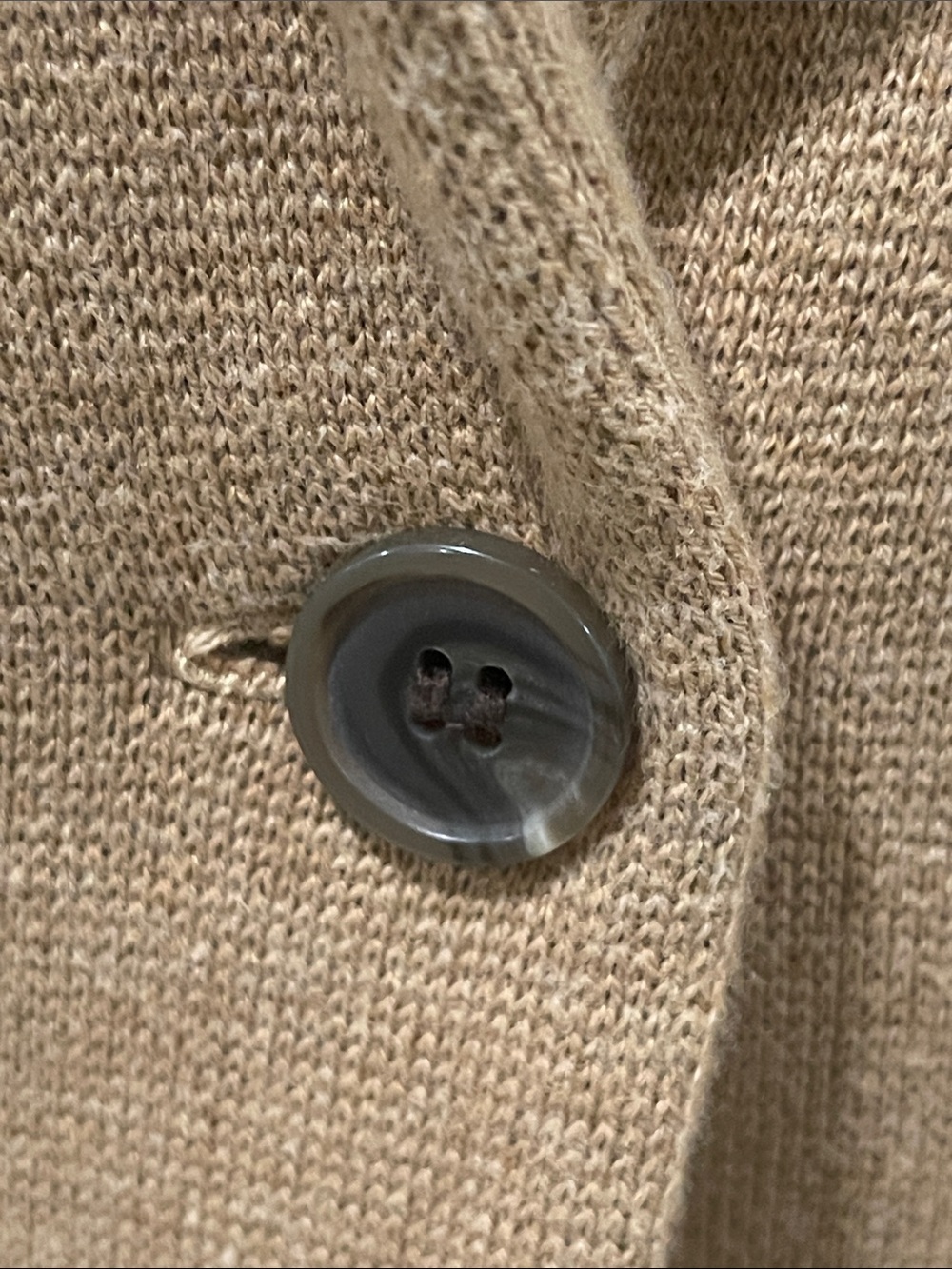 J. Crew Factory Acorn Camel One Button Knit Schoolboy sweater Blazer Cardigan M - Picture 11 of 12